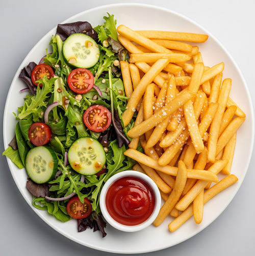 Chips, Salad With Cheese 