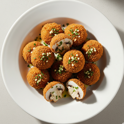 10 Pcs Breaded Garlic Mushrooms 