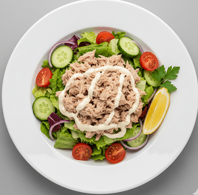 Portion Of Salad With Tuna & Mayo 