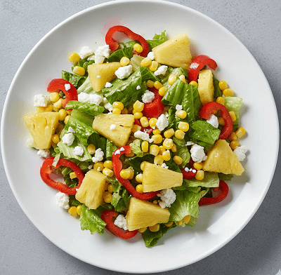 Portion Of Salad With Sweetcorn & Pineapple 