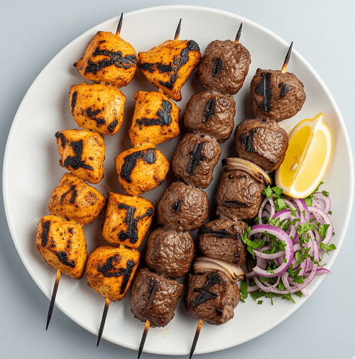 Chicken & Lamb Shish Combo Kebab 